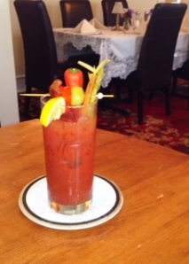 A loaded Bloody Mary at the Kilmarnock Inn