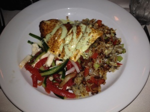 Local Flounder atop Crispy Fried Rice from Elizabeth's on 37th.